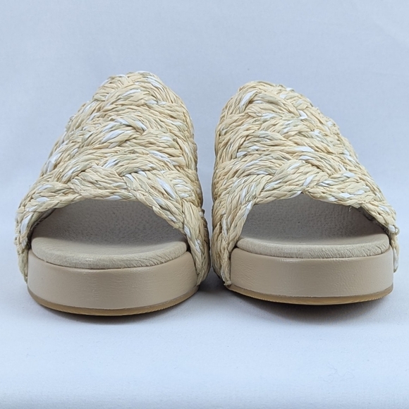 Antelope Bray Raffia Slide Sandal Leather Lining Natural EU39 8-8.5 NWOB - Picture 7 of 14